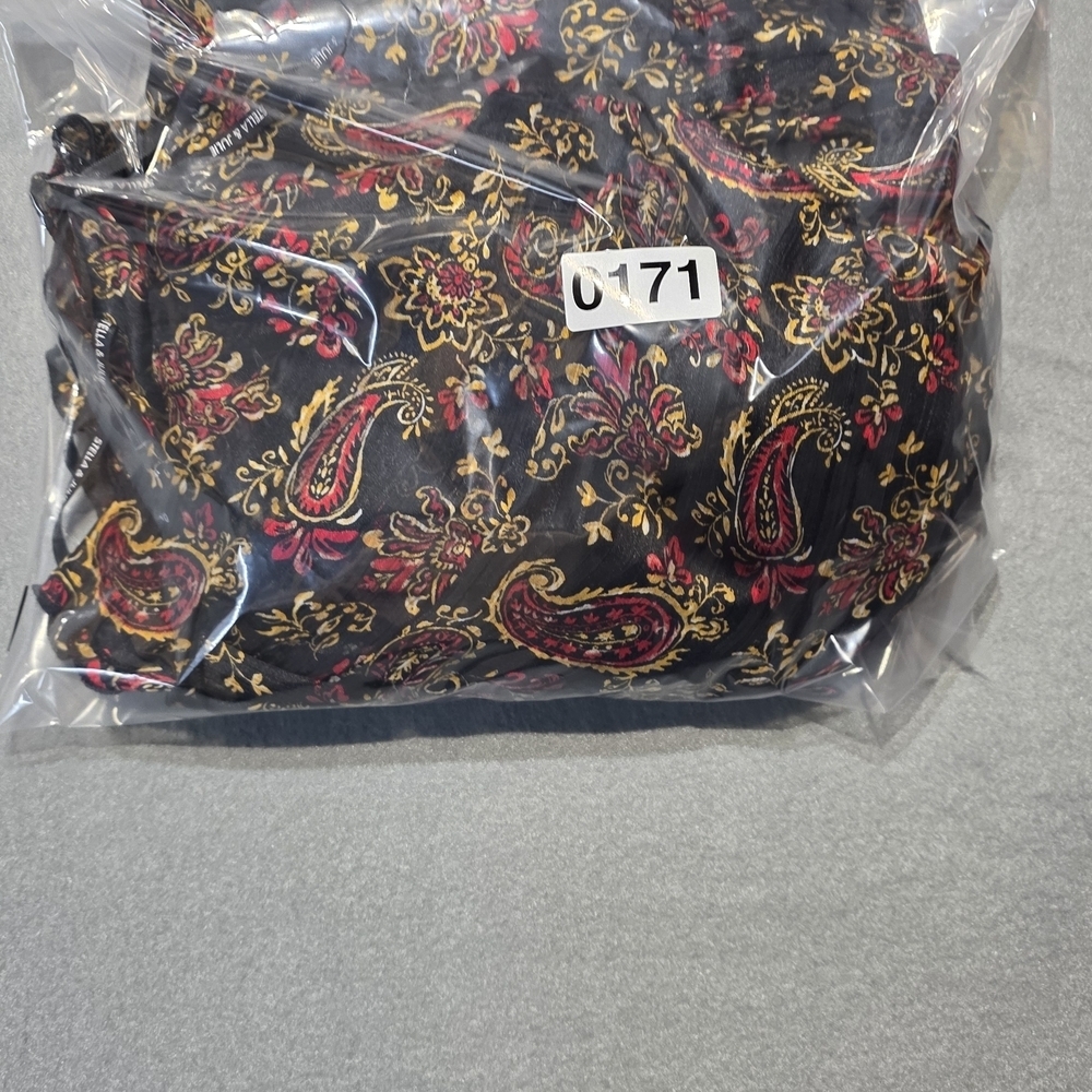 Stella & Julie EUC Elegant Long Sleeve Paisley Dress Size 6 PTP 19 - Length 37 - Picture 5 of 5